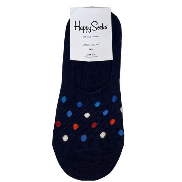 Happy Socks Navy liner Socks Dot pattern Happy Socks Unisex Combed Cotton - Picture 2 of 7